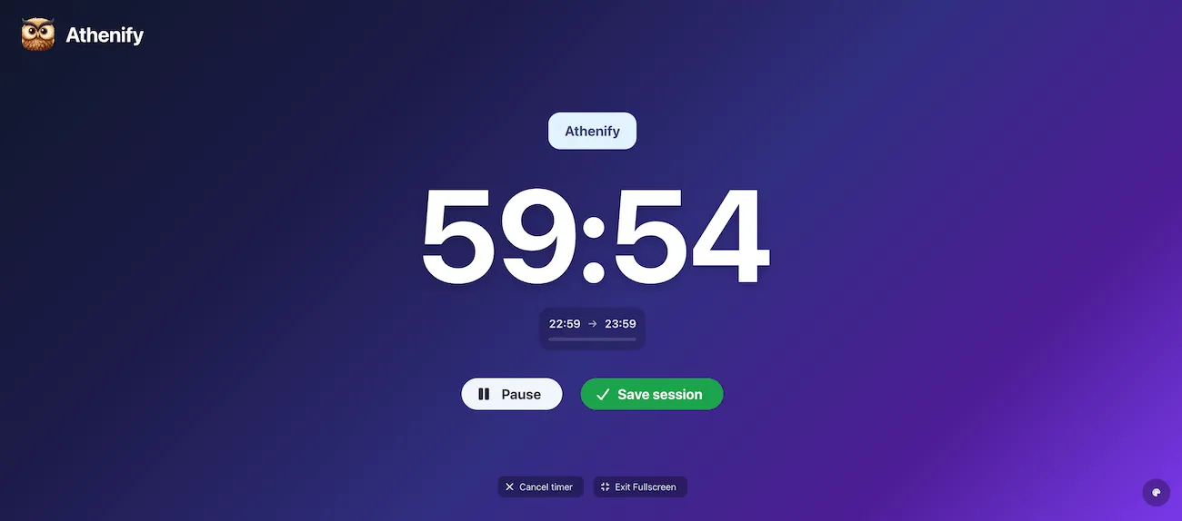 Performance boost & fullscreen timer