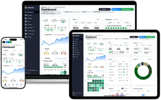 Athenify study tracker app dashboard showing study statistics and progress