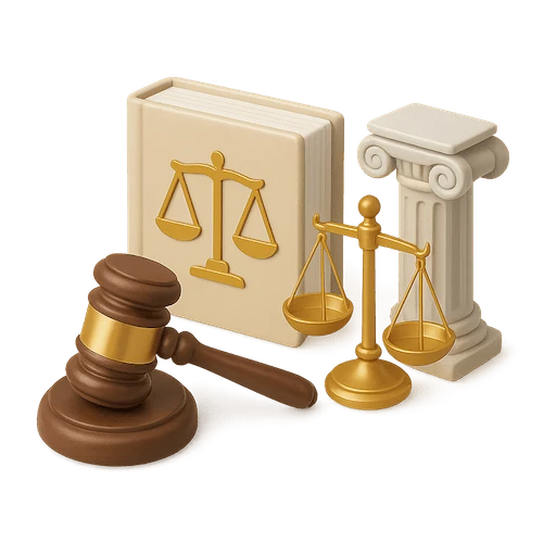 Law books and gavel representing bar exam preparation