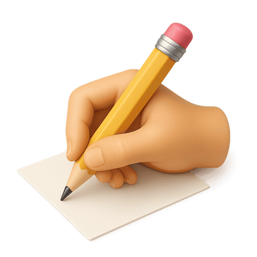 Student writing a college essay