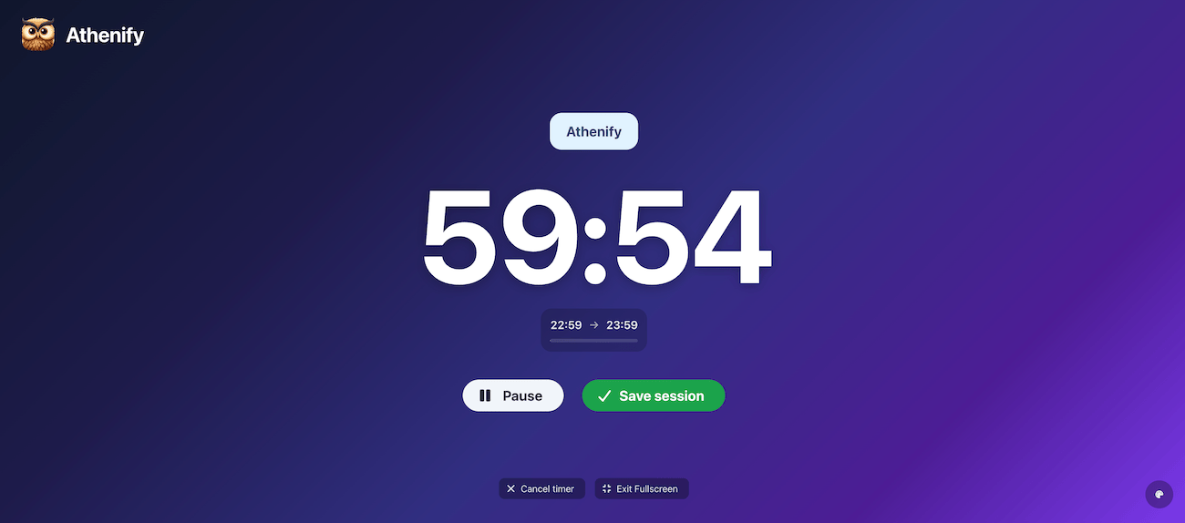 ⚡ Performance Boost & Fullscreen Timer
