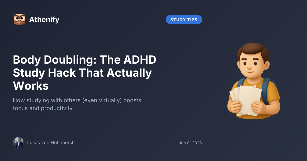Body Doubling: The ADHD Study Hack That Actually Works – Athenify