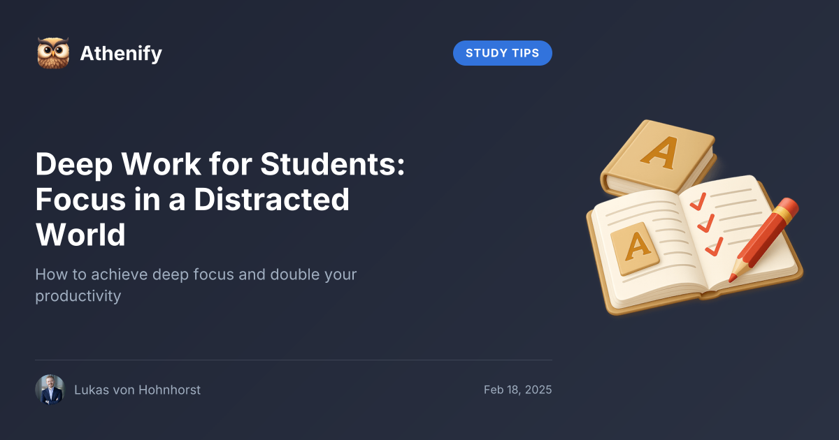 Deep Work for Students: Focus in a Distracted World | Athenify