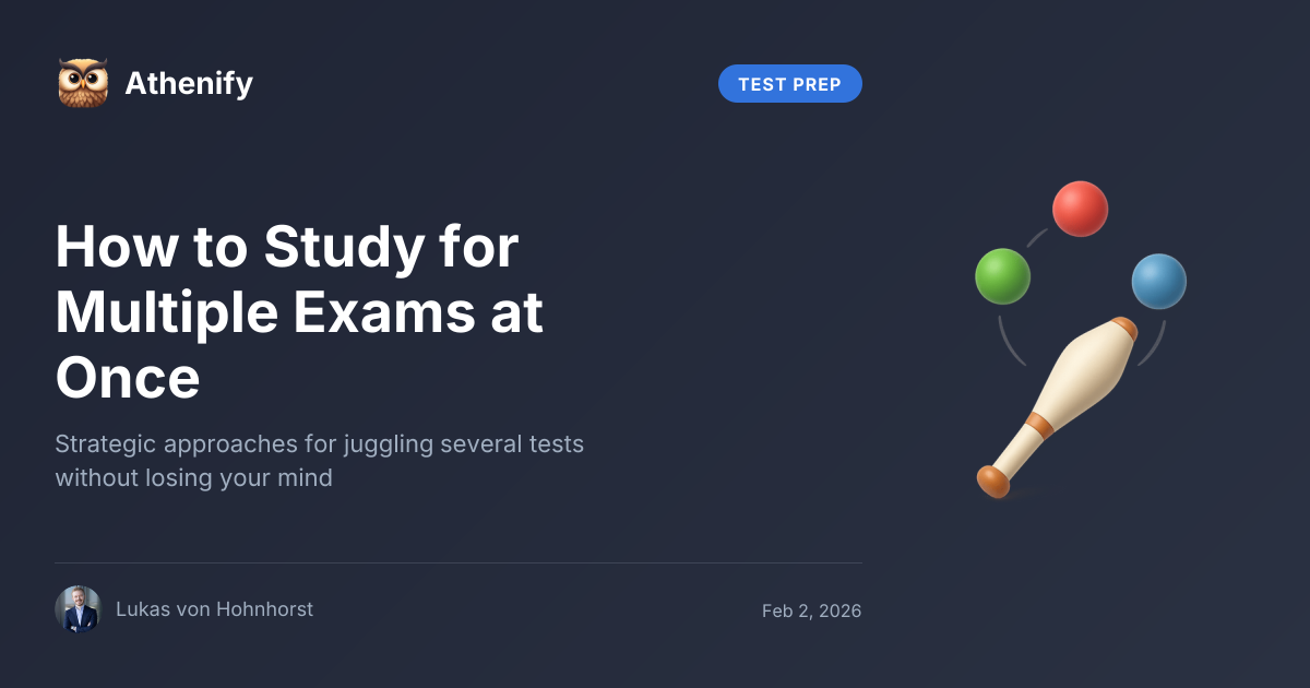 How to Study for Multiple Exams at Once – Athenify