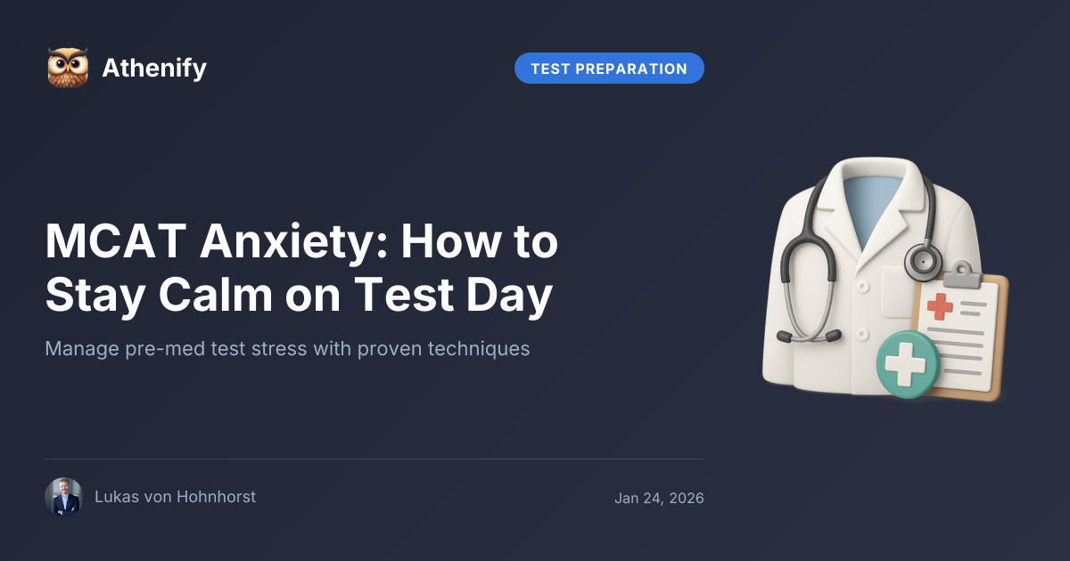 MCAT Anxiety: How to Stay Calm on Test Day – Athenify